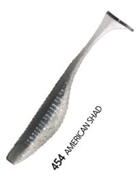 ARMOR SHAD PADDLE TAIL 4" 453 AMERICAN SHAD