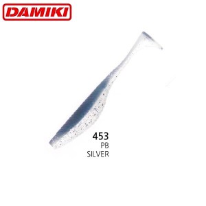 ARMOR SHAD PADDLE TAIL 3"   453 PB SILVER