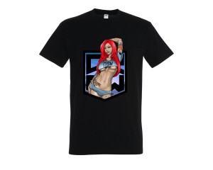 Koszulka wędkarska męska Crow  Girl - T-shirt