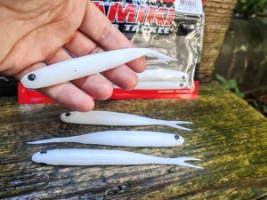 Anchovy shad split 4" 407 CREAM WHITE GLOW