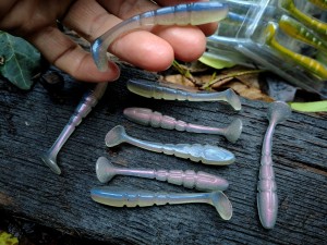 8 szt. Kopyto X ZONE Mini Swammer 7 cm #Pro Blue Red Pearl